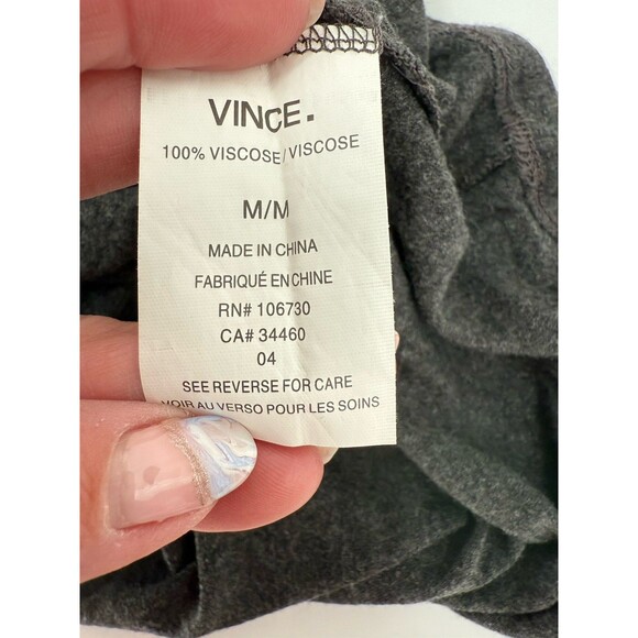Vince Long Sleeved Heather Gray Oversized Boat Neck Top Size MEDIUM EUC - Picture 6 of 7